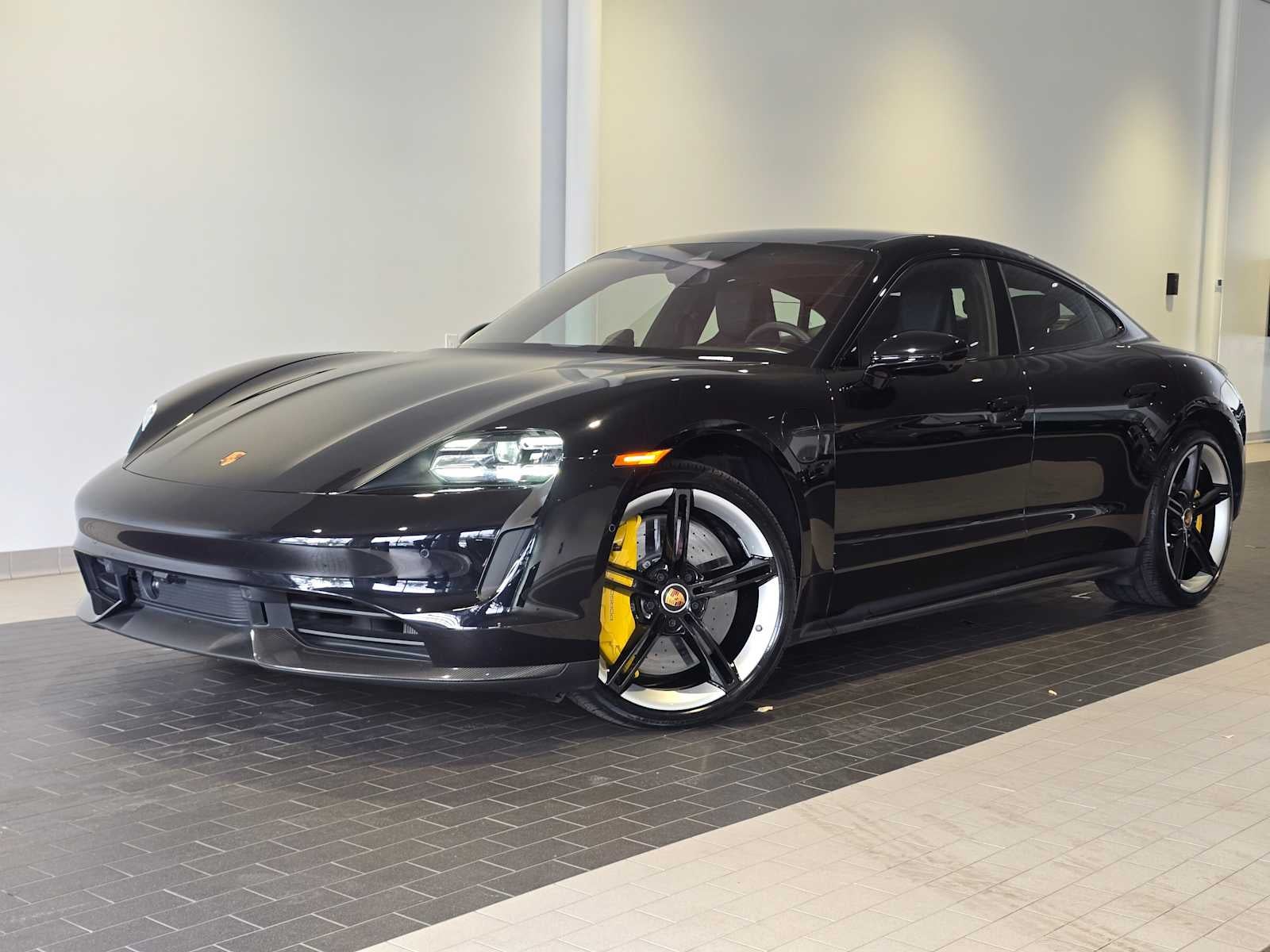 2020 Porsche Taycan Taycan Turbo S in Black — front three-quarter view