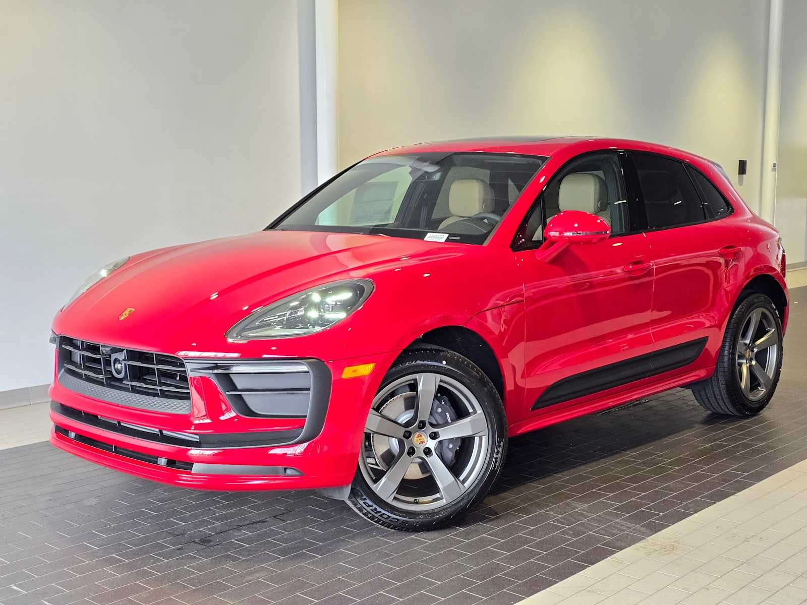 2026 Porsche Macan Macan in Carmine Red — front three-quarter view