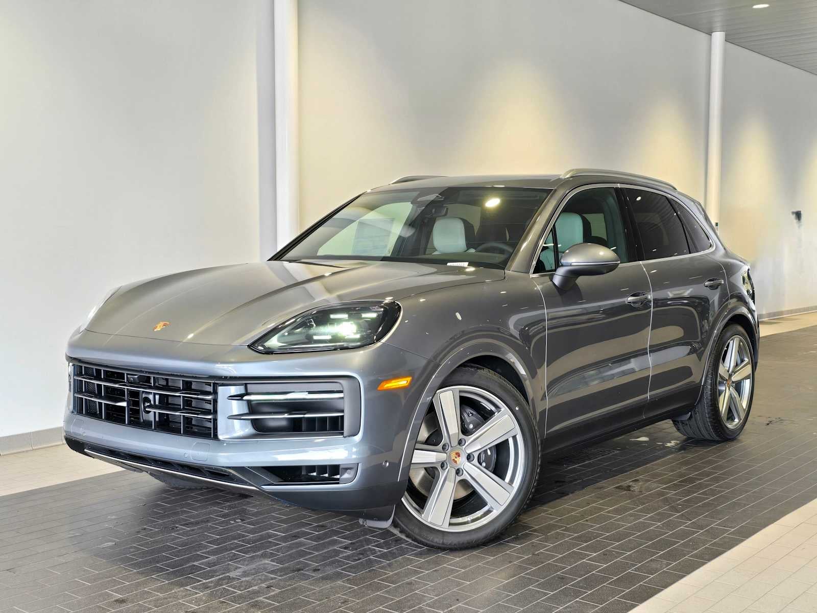 2026 Porsche Cayenne Cayenne in Vanadium Grey Metallic — front three-quarter view