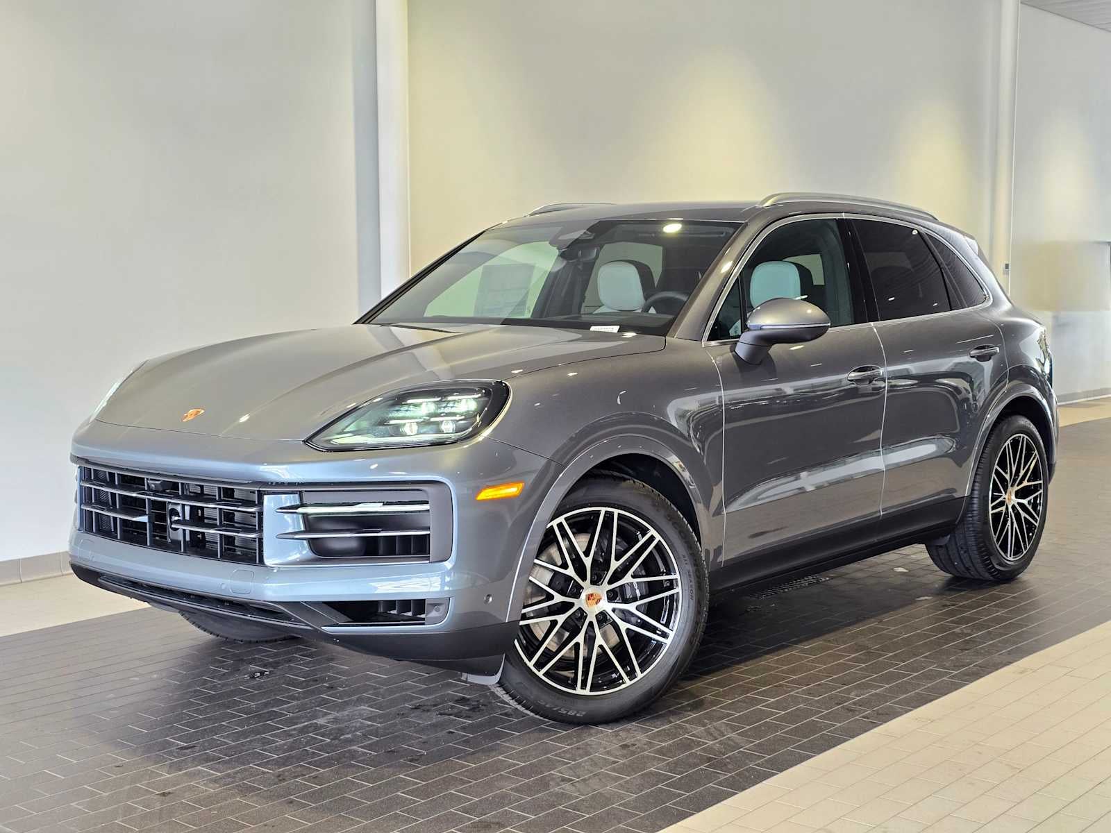2026 Porsche Cayenne Cayenne in Vanadium Grey Metallic — front three-quarter view