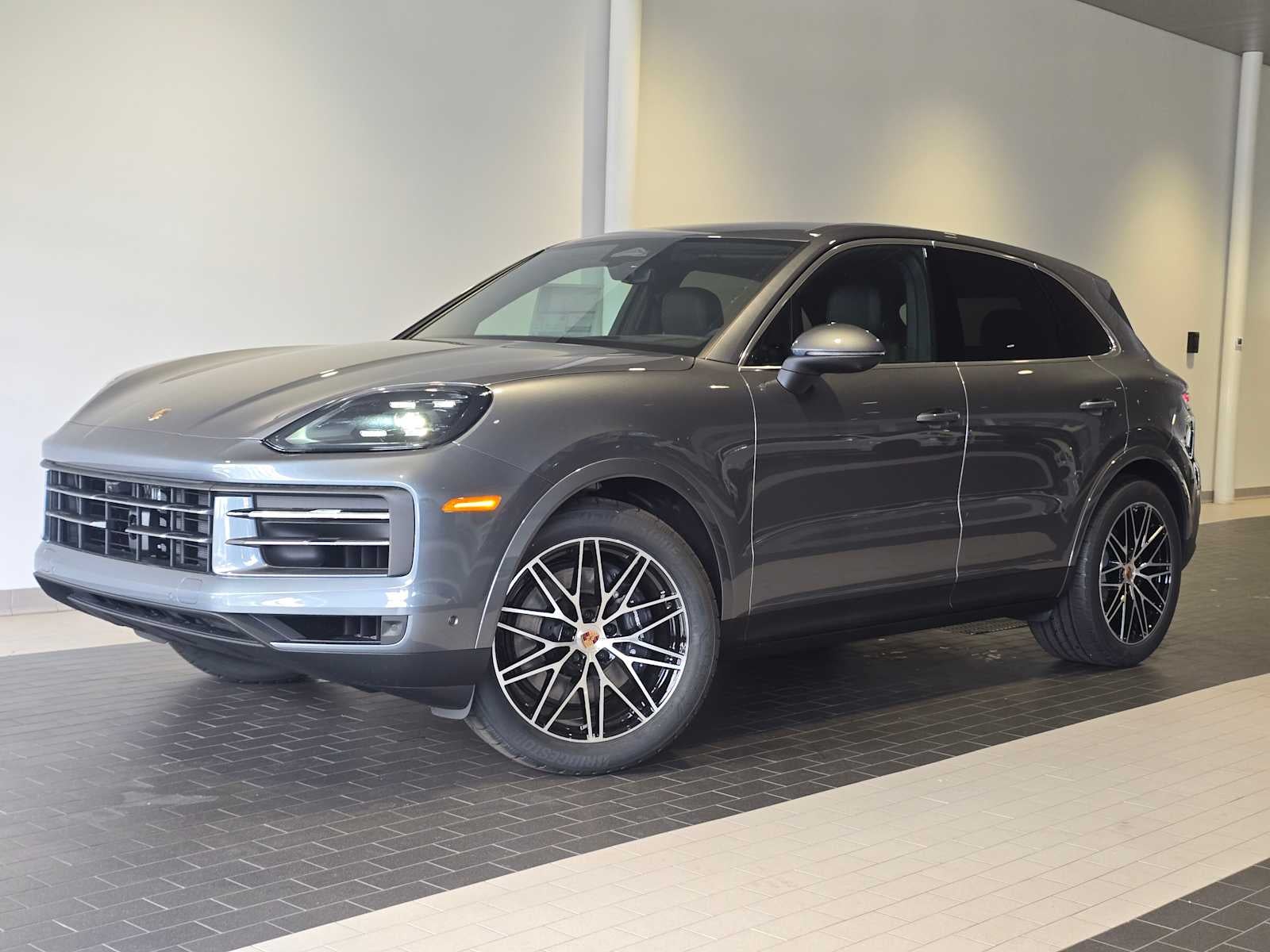 2026 Porsche Cayenne Cayenne in Vanadium Grey Metallic — front three-quarter view