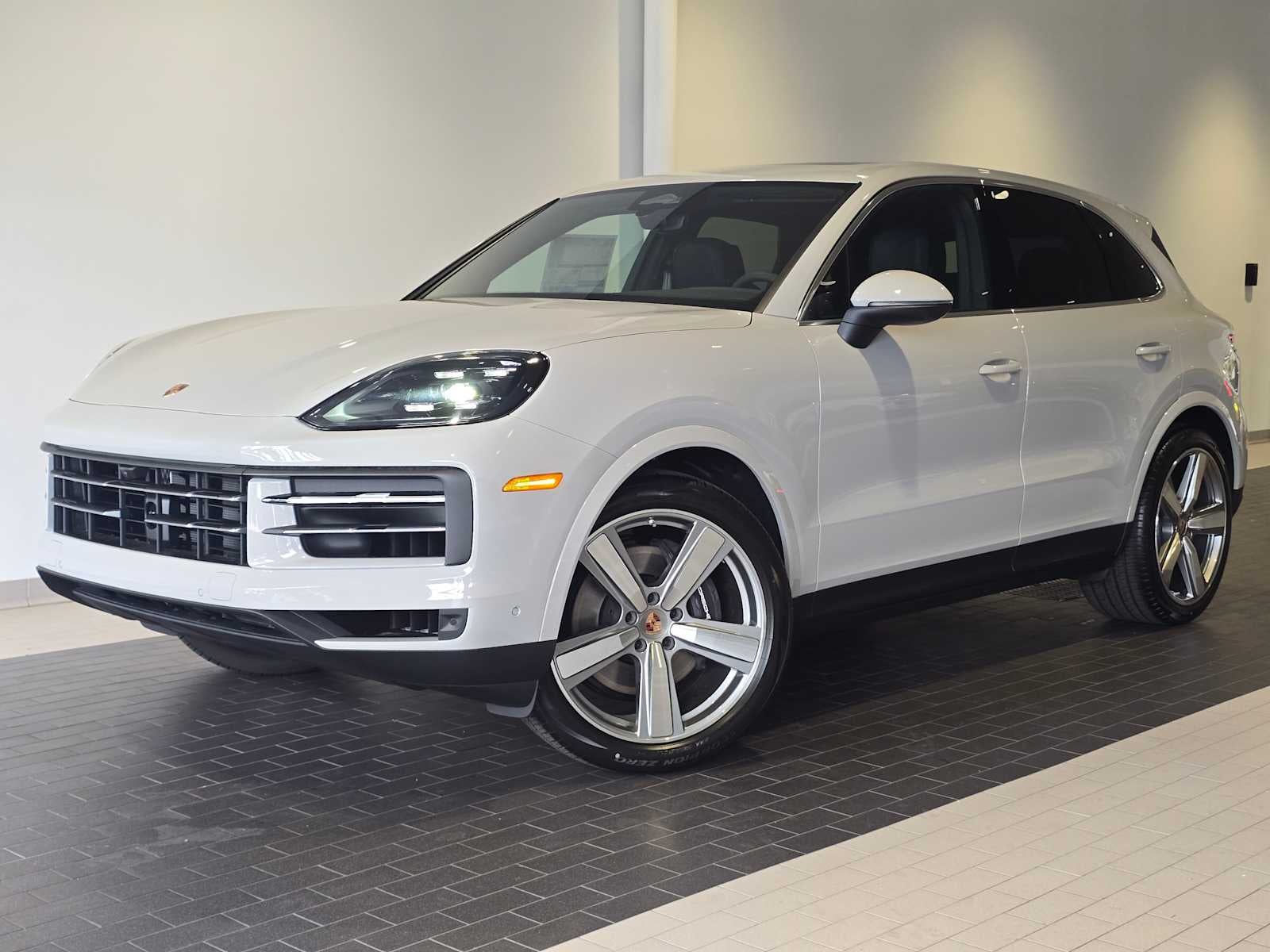 2026 Porsche Cayenne Cayenne in Chalk — front three-quarter view