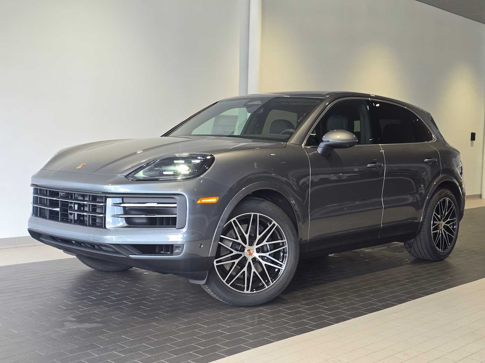 2026 Porsche Cayenne Cayenne in Vanadium Grey Metallic — front three-quarter view