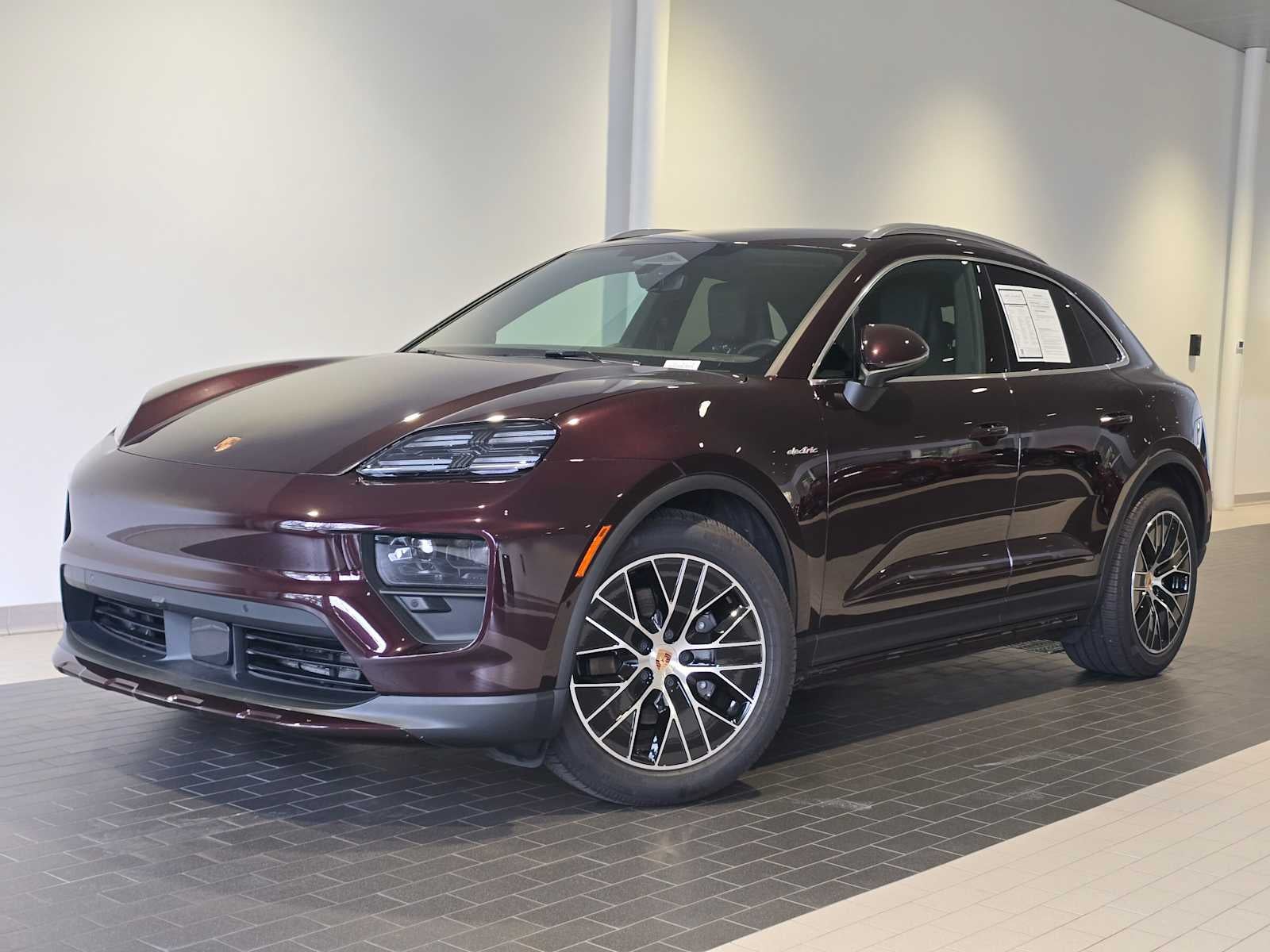 2025 Porsche Macan Macan 4 Electric in White — front three-quarter view