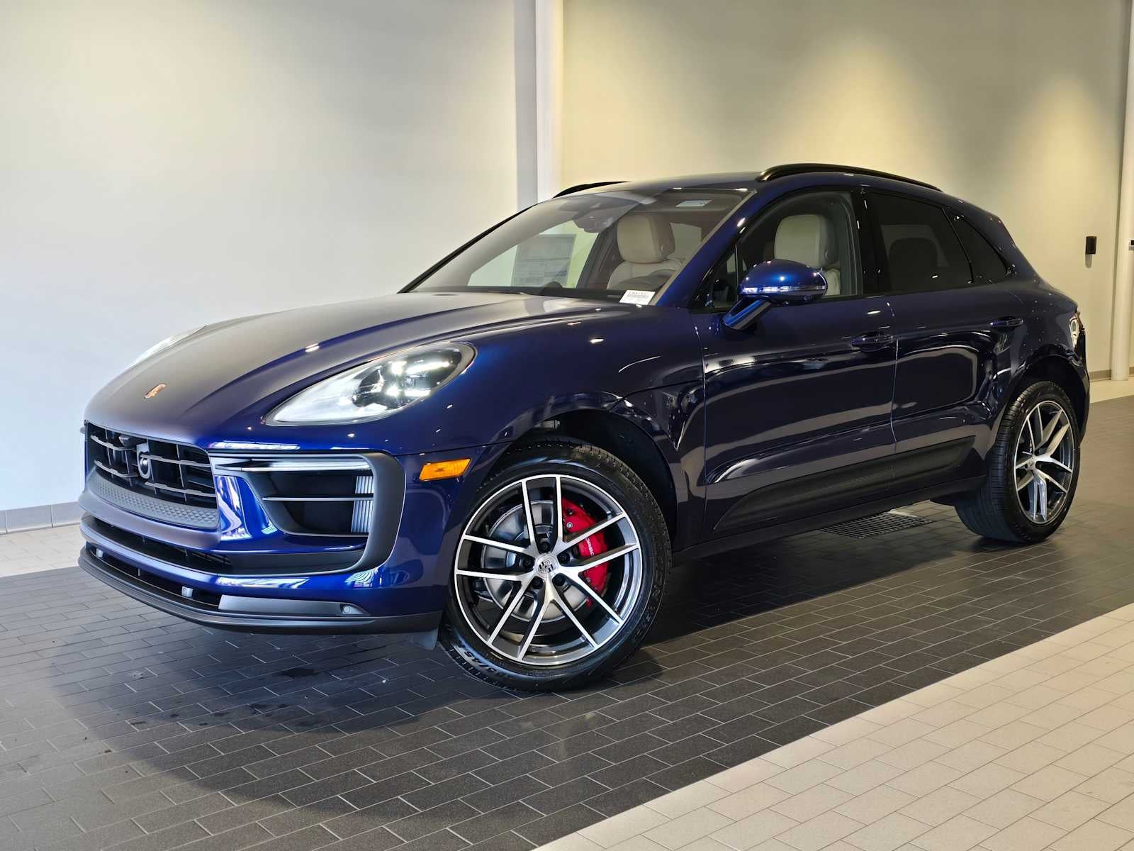 2026 Porsche Macan Macan S in Gentian Blue Metallic — front three-quarter view