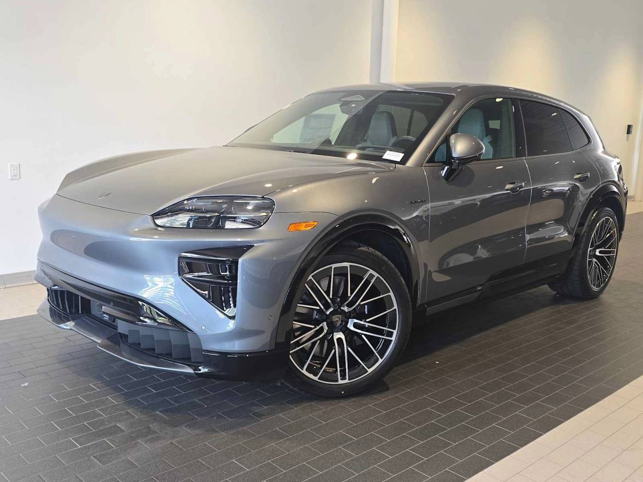 2026 Porsche Cayenne Cayenne Turbo Electric in Vanadium Grey Metallic — front three-quarter view