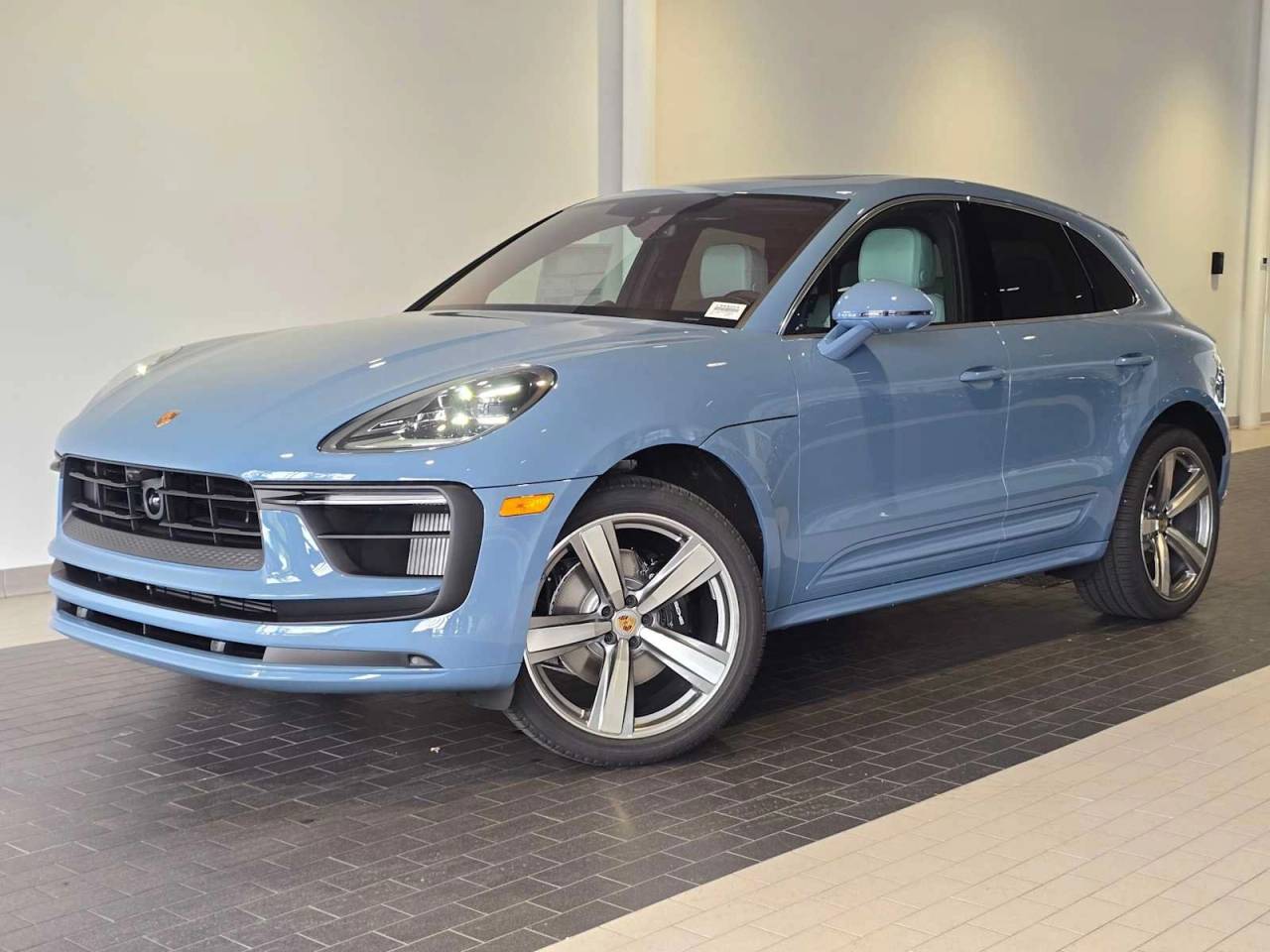 2026 Porsche Macan Macan S in Paint To Sample: Aetnablue — front three-quarter view