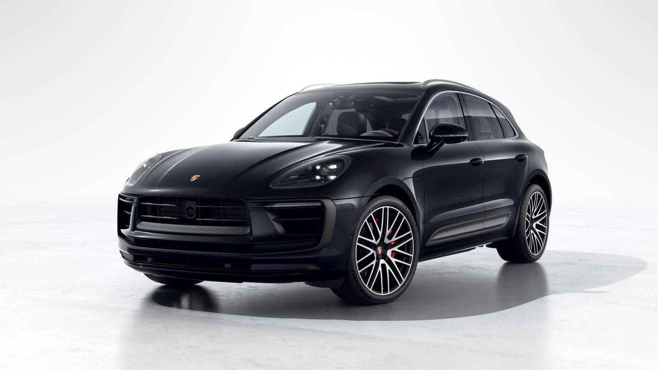 2026 Porsche Macan Macan S in Jet Black Metallic — front three-quarter view
